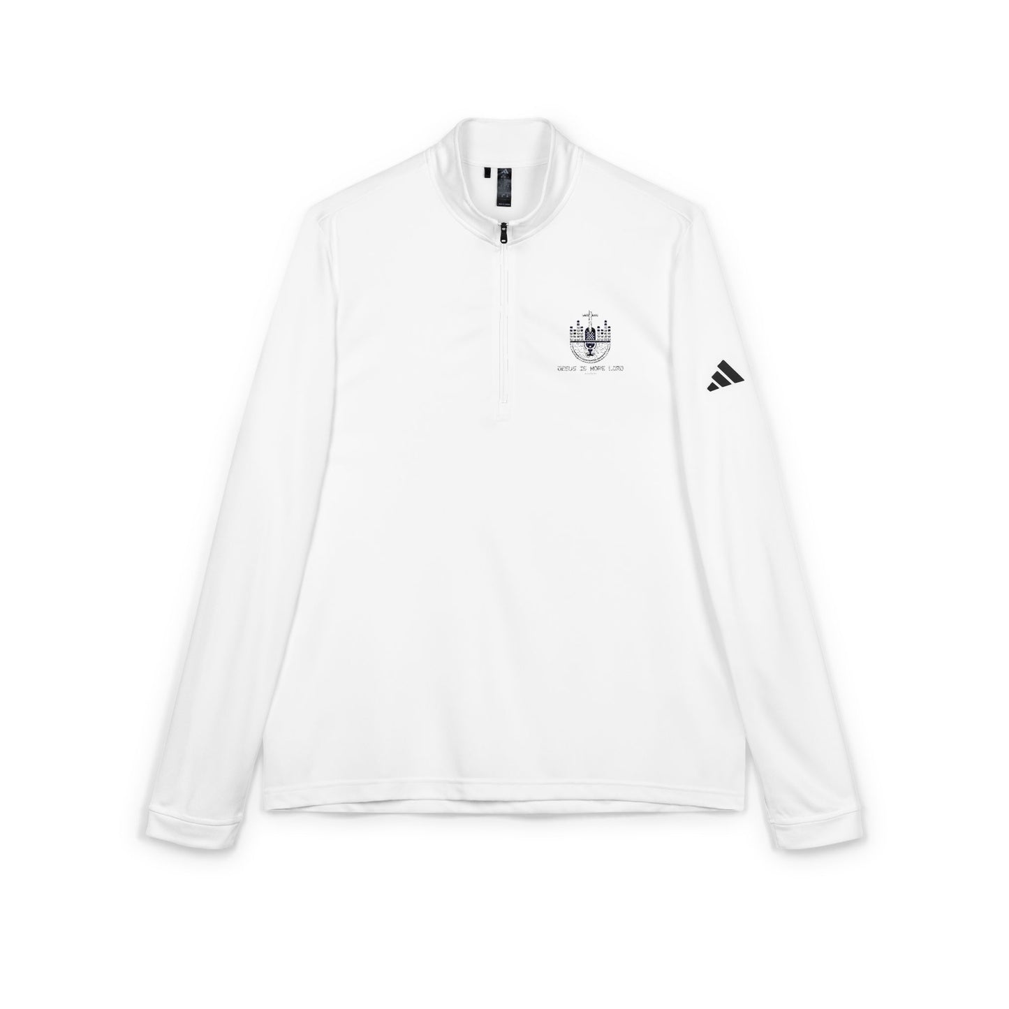 adidas® Quarter-Zip Pullover - Stylish Activewear, Sports Layering, Embroidered Gym Top, Casual Outdoor Wear, Gift for Athletes