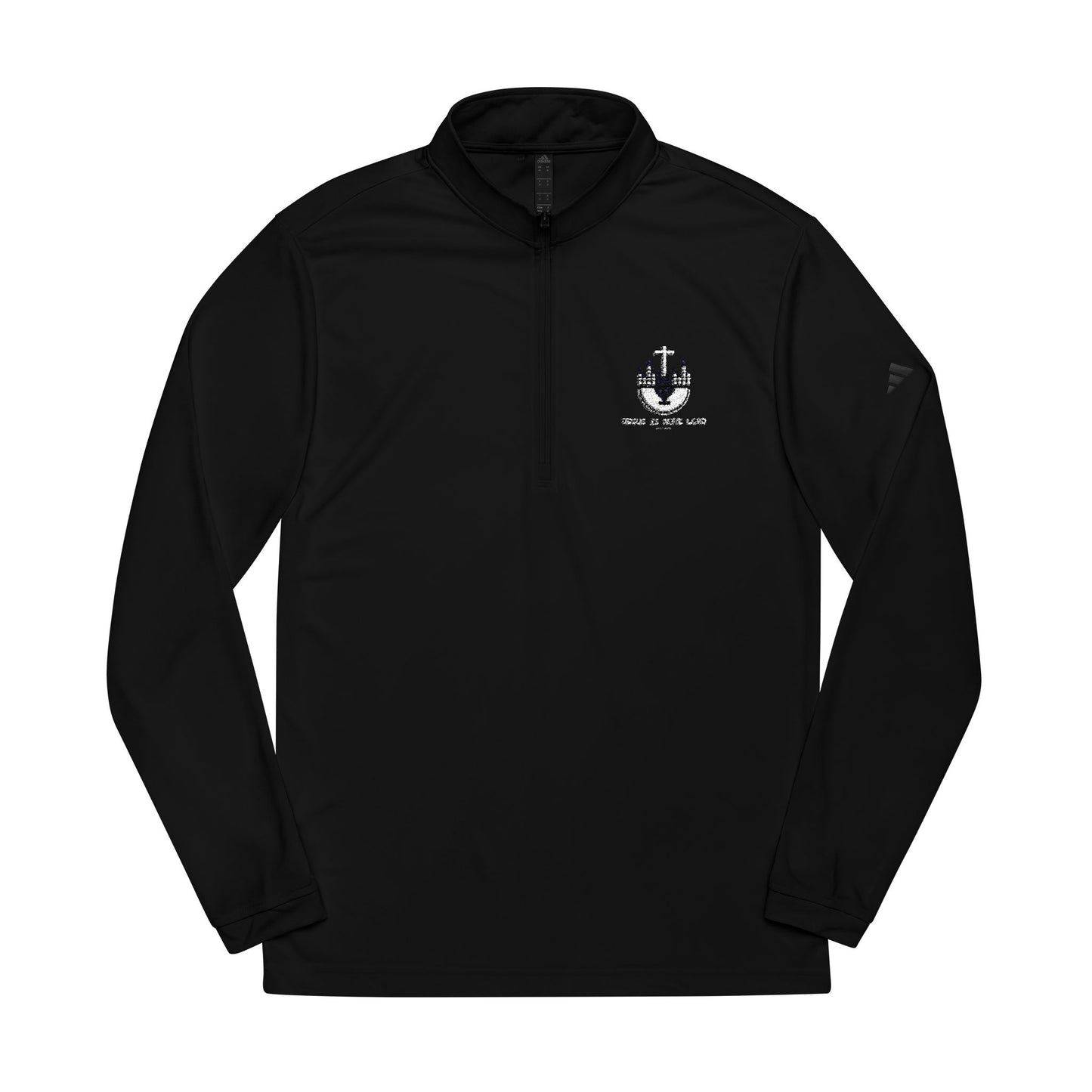 adidas® Quarter-Zip Pullover - Stylish Activewear, Sports Layering, Embroidered Gym Top, Casual Outdoor Wear, Gift for Athletes