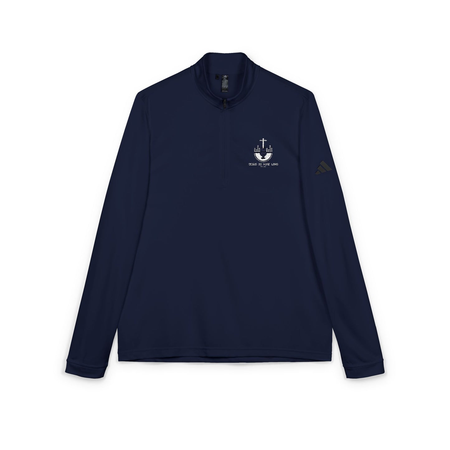 adidas® Quarter-Zip Pullover - Stylish Activewear, Sports Layering, Embroidered Gym Top, Casual Outdoor Wear, Gift for Athletes