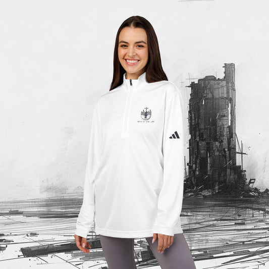 adidas® Quarter-Zip Pullover - Stylish Activewear, Sports Layering, Embroidered Gym Top, Casual Outdoor Wear, Gift for Athletes