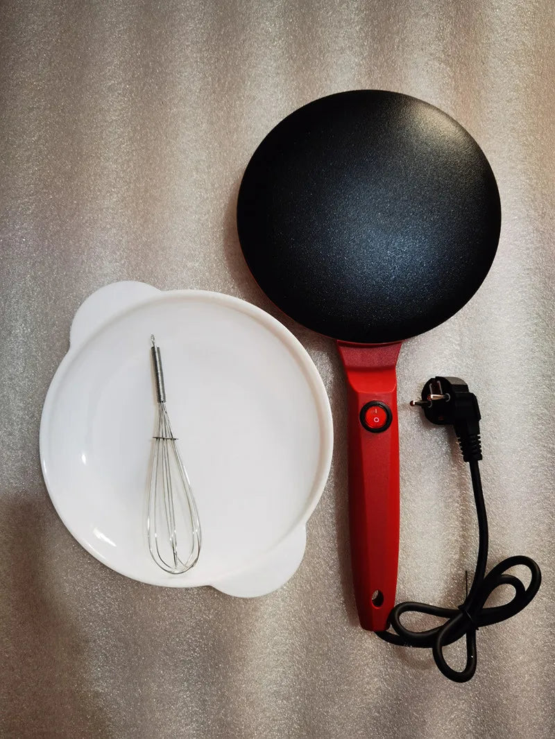 110V 220V Electric Crepe Maker Breakfast Pizza Baker Pancake Baking Pan Non-Stick Griddle Chinese Spring Roll Cooking Pan